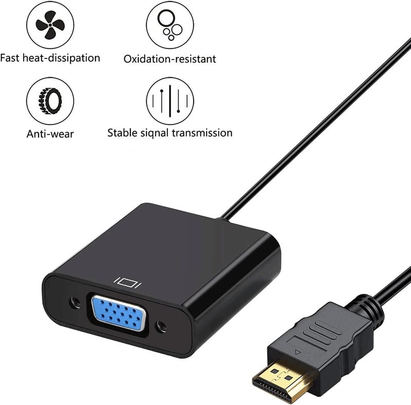 DigitConvert HDMI to VGA Adapter 10 Pack, Gold-Plated HDMI to VGA Converter (Male to Female), Compatible for Computer, Laptop, PC, Monitor, Projector, HDTV, Chromebook, Raspberry Pi, Roku, Xbox and More - Image 4